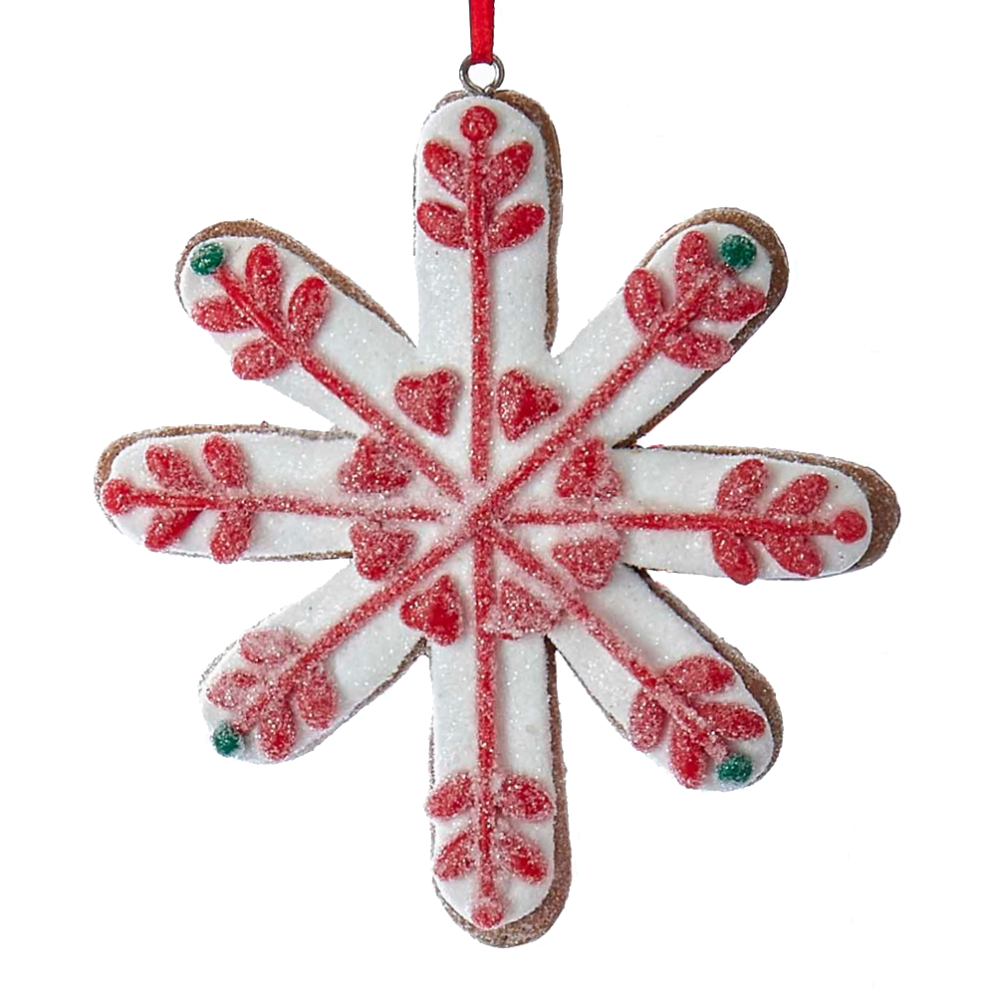 Kurt Adler kerstornament - Gingerbread sneeuwvlok