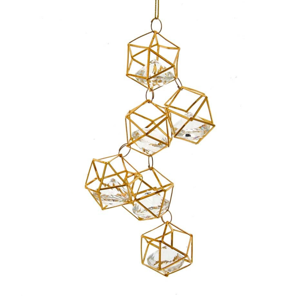 Kurt Adler kerstornament - Kubussen met steentje