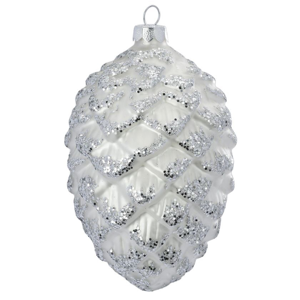 Glazen kerstornament - Dennenappel