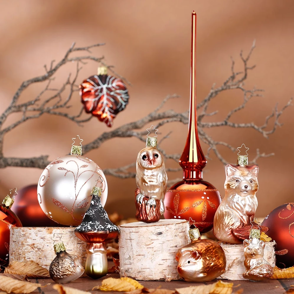 Inge Glas kerstornament - Kerkuil