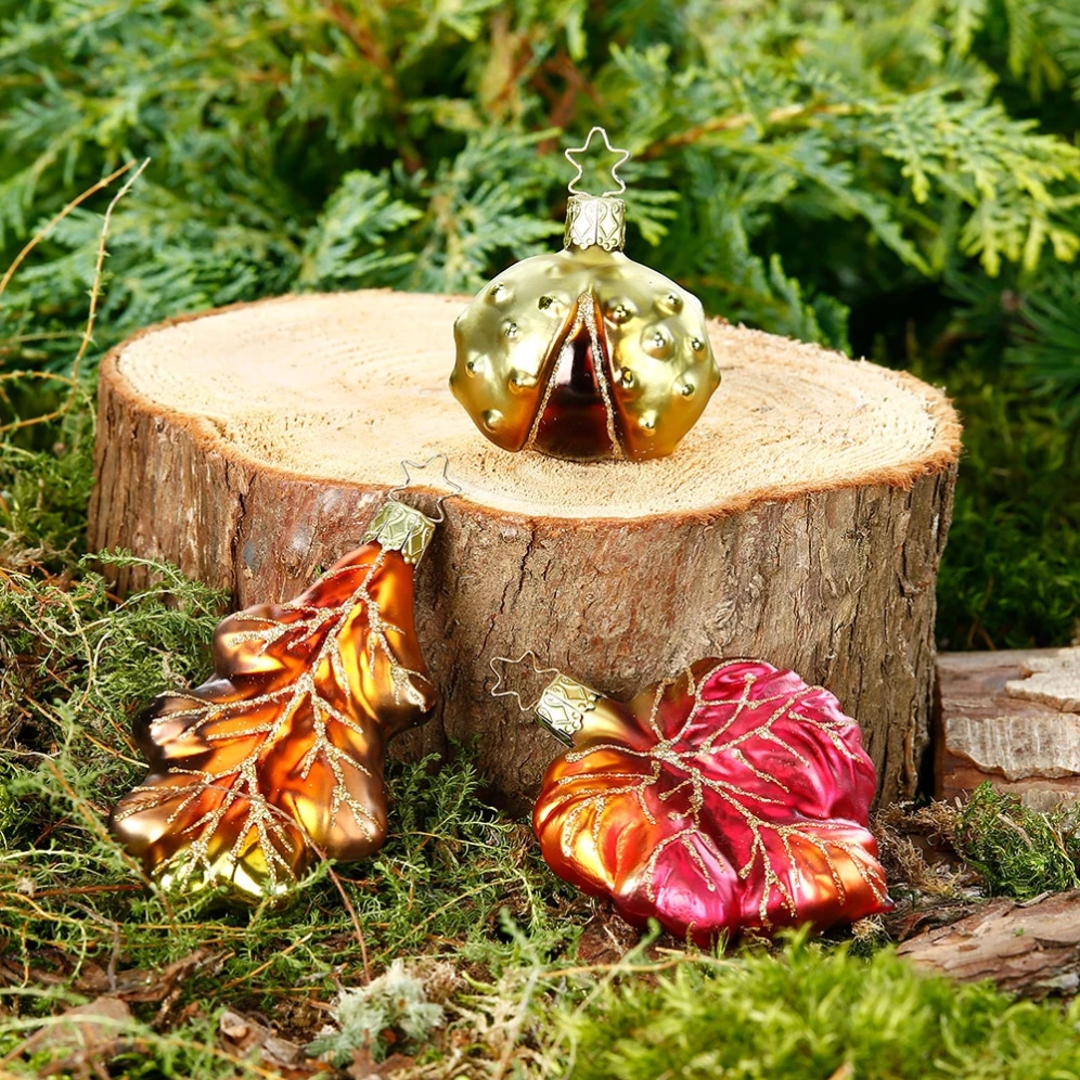 Inge Glas kerstornament - Kastanje