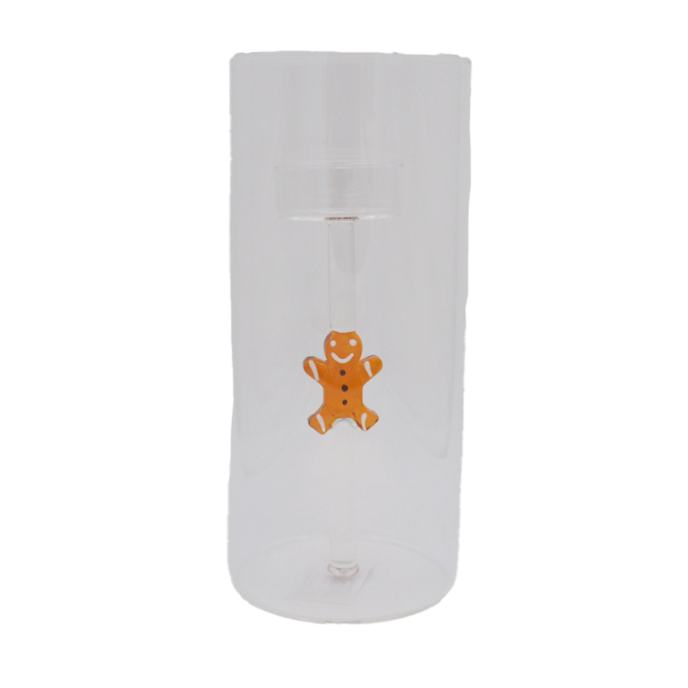 EDG waxinelichthouder - Met gingerbread poppetje