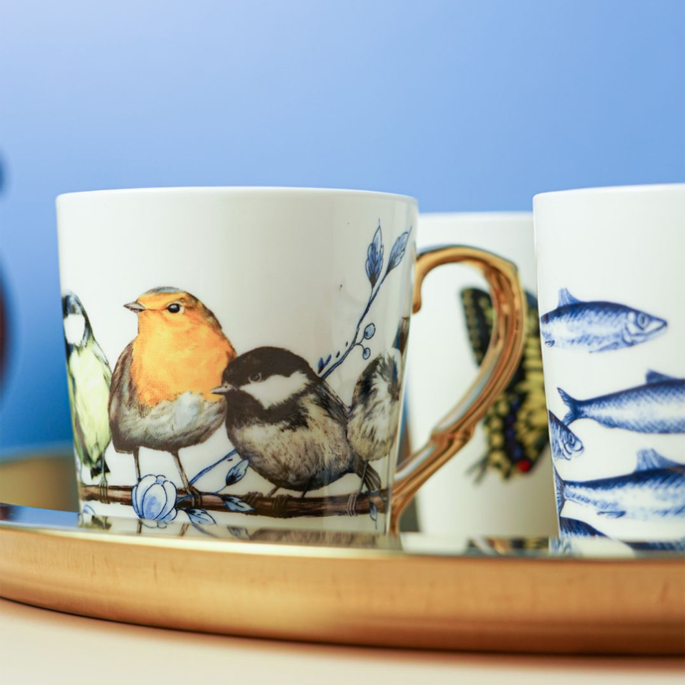 Heinen kerstmok - Met bosvogels