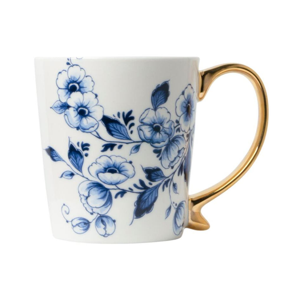 Heinen kerstmok - Met bloemen