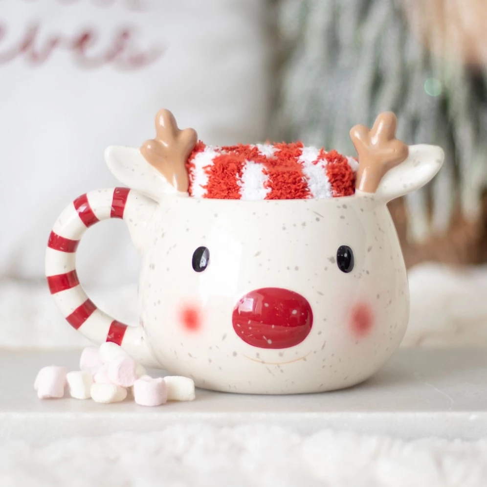 Something Different kerstmok - Rendier - Met sokken