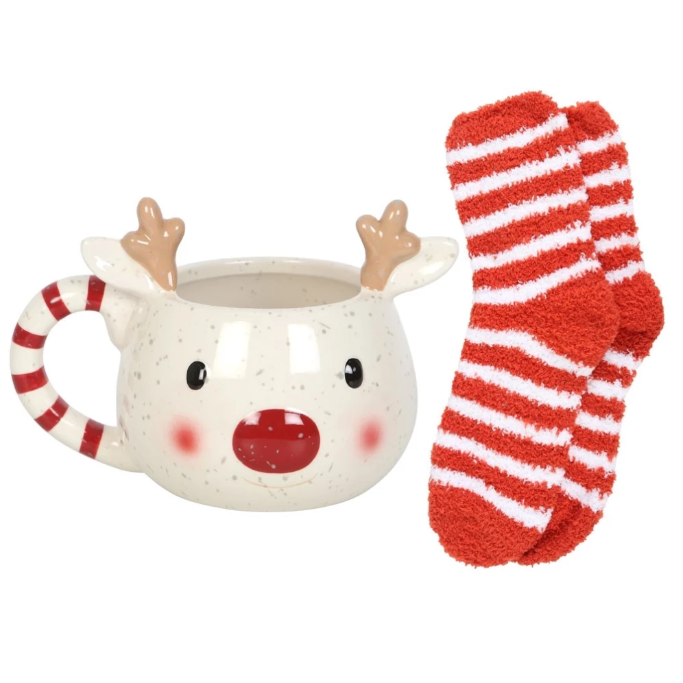 Something Different kerstmok - Rendier - Met sokken