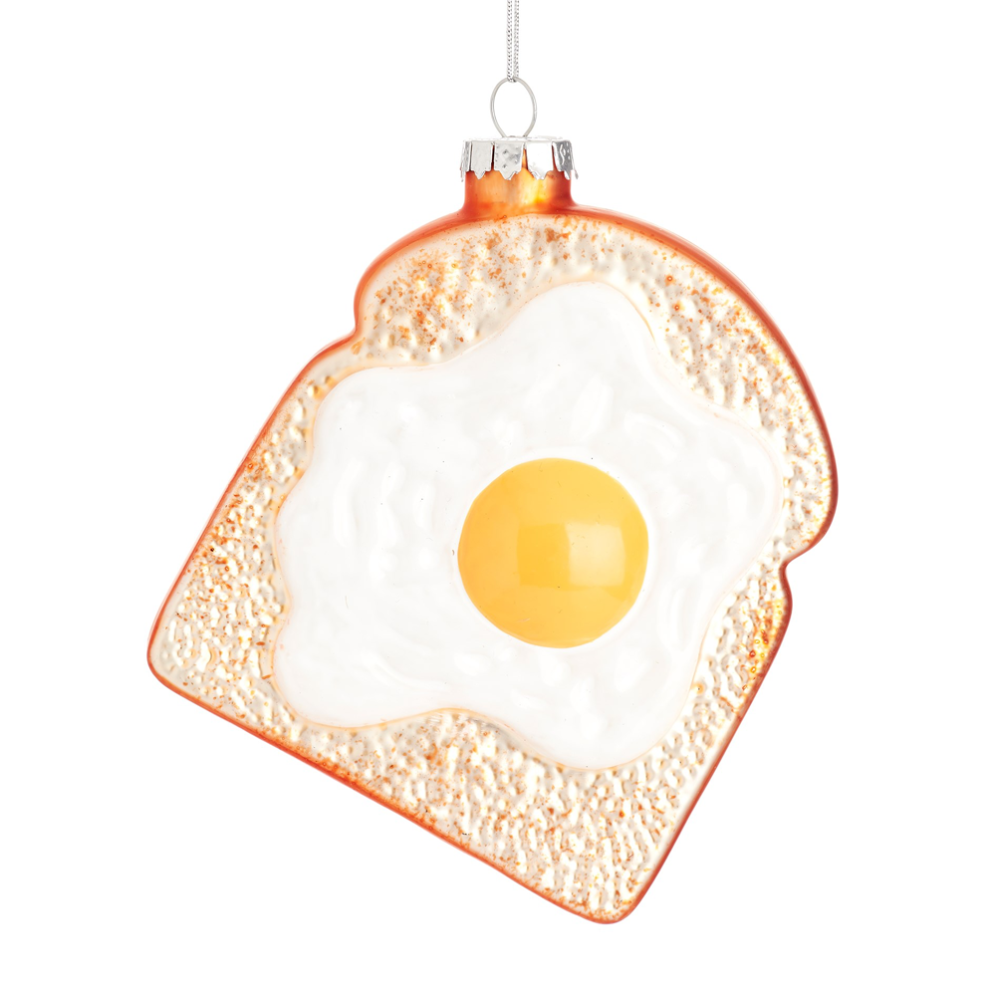 Sass & Belle kerstornament - Spiegelei op toast
