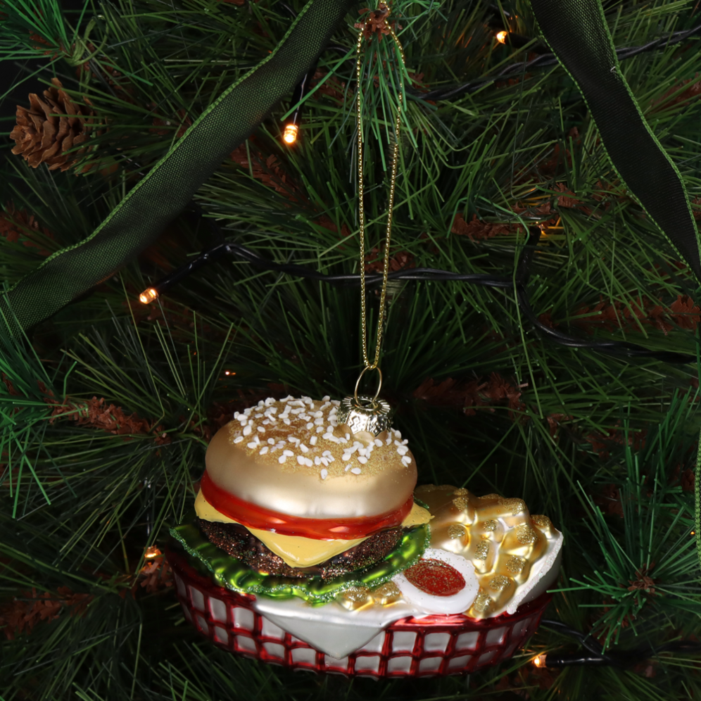 HD Collection kerstornament - Hamburger met friet