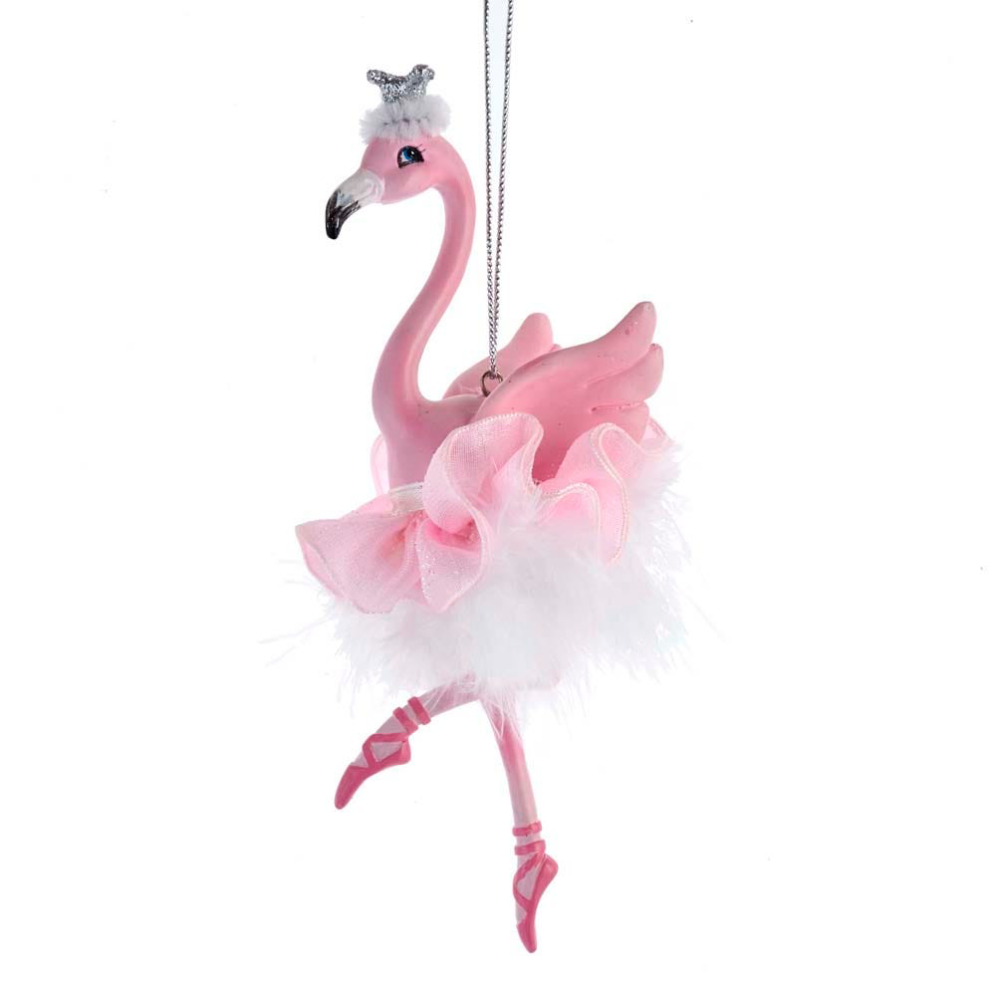 Kurt Adler kerstornament - Flamingo ballerina