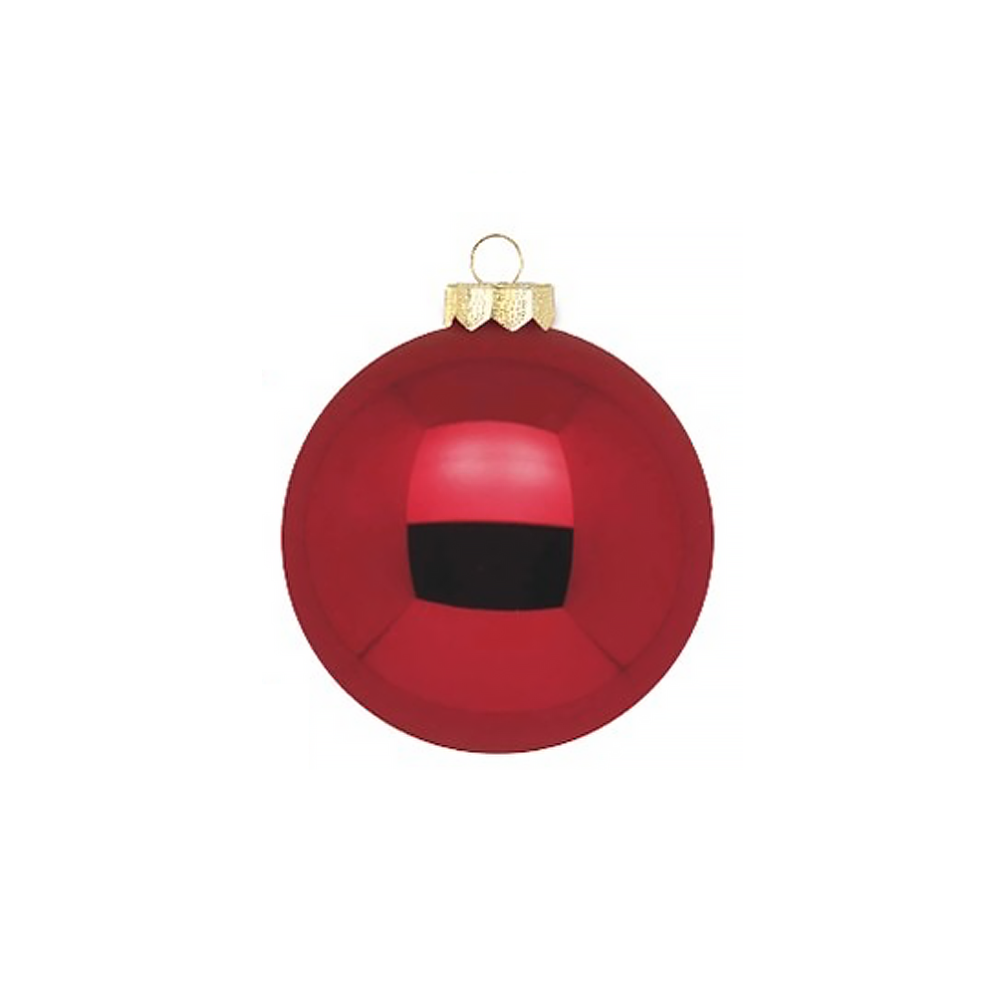 Inge glas glazen kerstballen - Set van 30 - Rood - 6cm