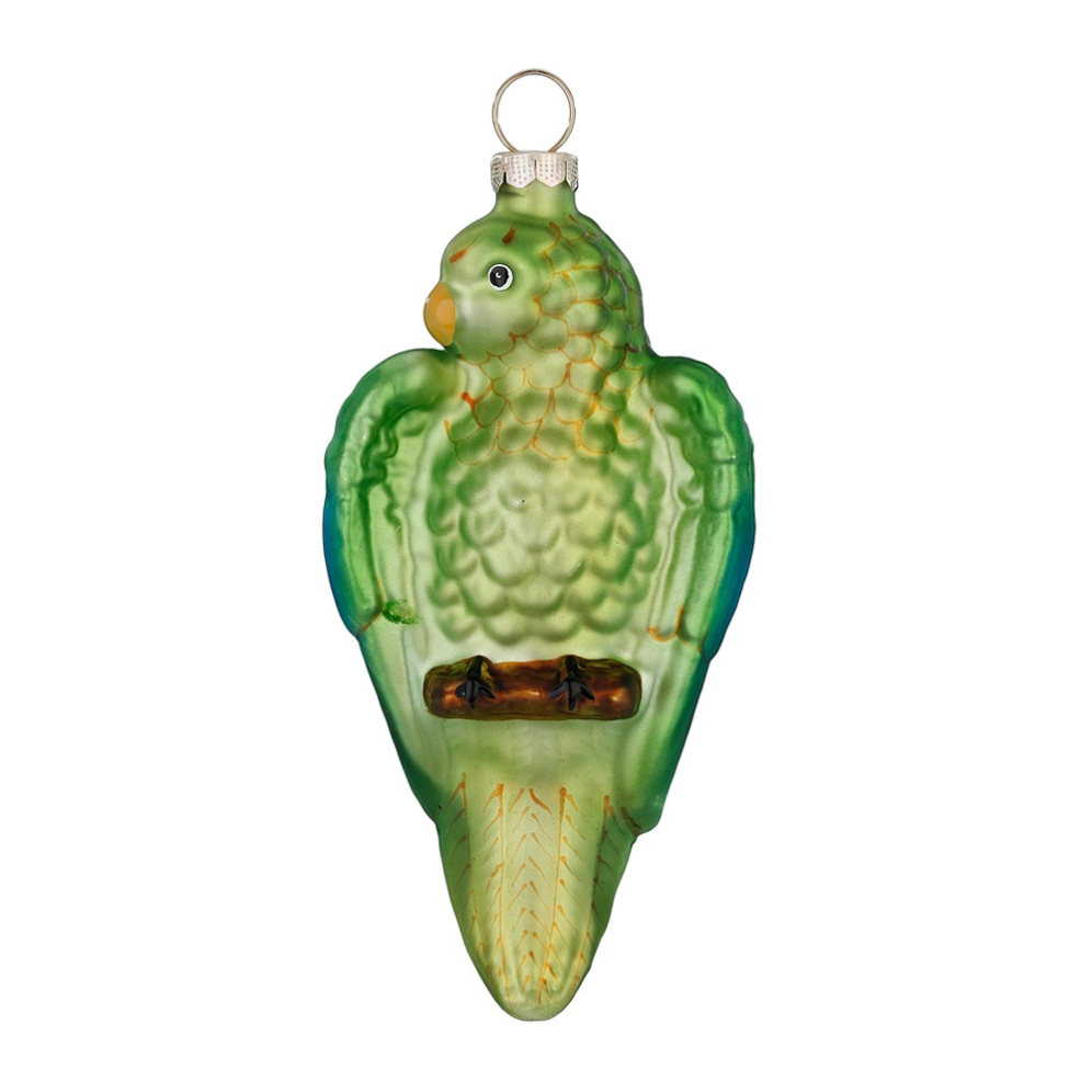 Inge Glas kerstornament - Halsbandparkiet