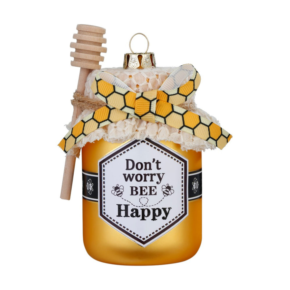 Inge Glas kerstornament - Pot met honing