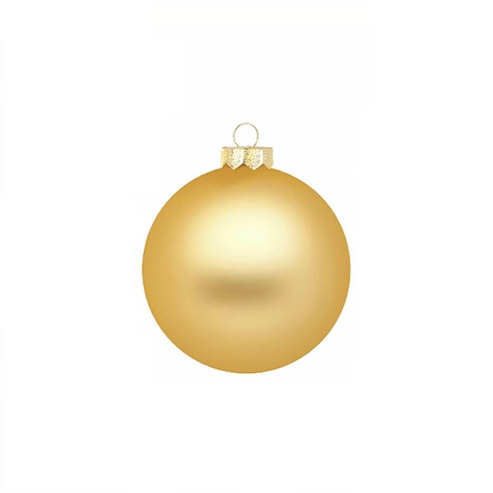 Inge Glas glazen kerstballen - Set van 12 - Goud - 8cm