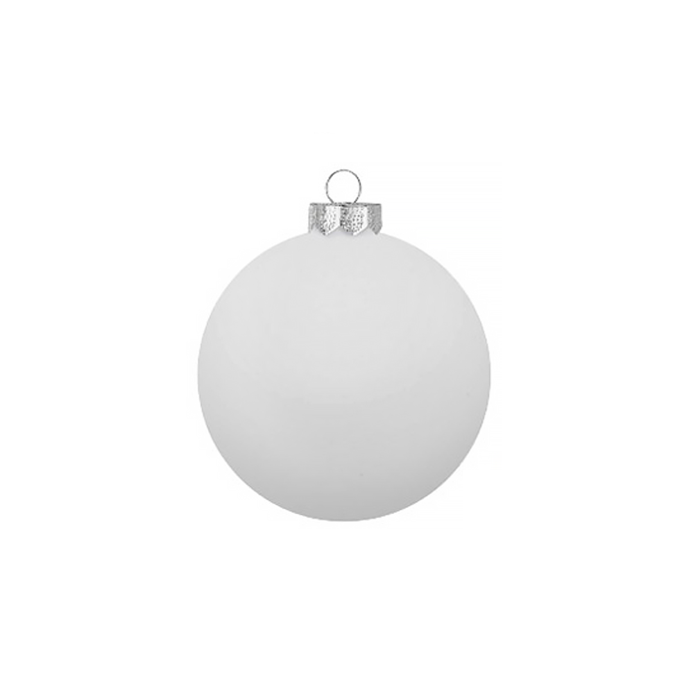 Inge Glas glazen kerstballen - Set van 12 - Goud en wit - 8cm