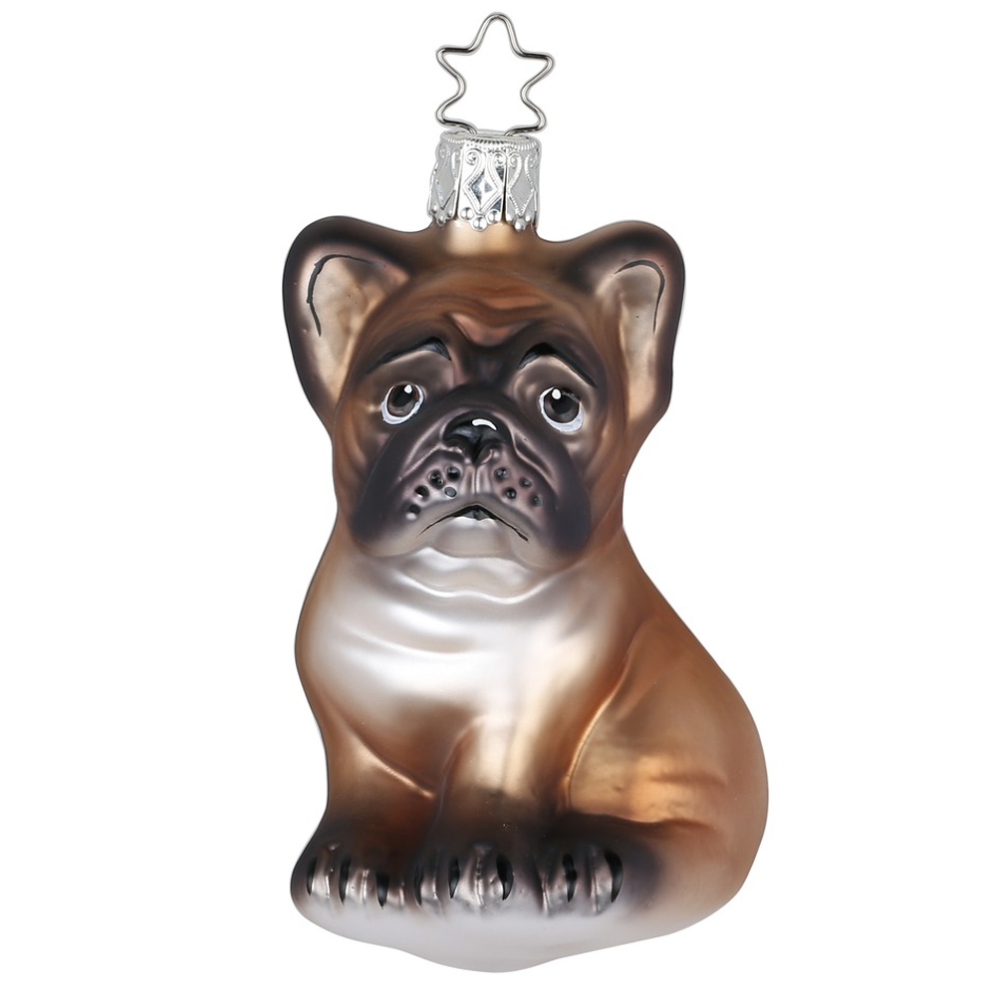 Inge Glas kerstornament - Bulldog