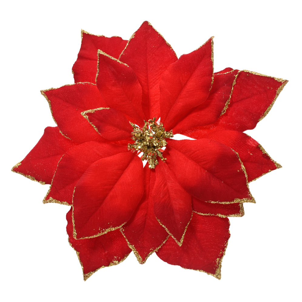 Decoris poinsettia - Op clip