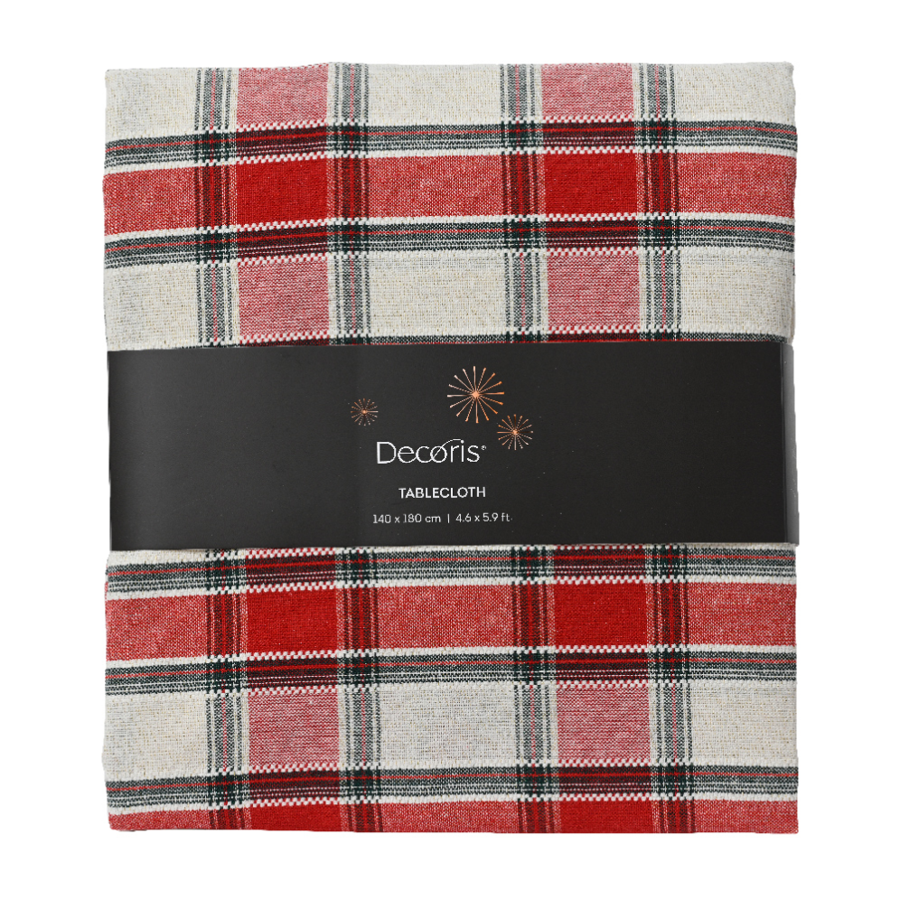 Decoris tafelkleed - Rood en wit