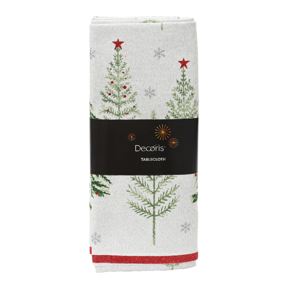 Decoris tafelkleed - Met kerstbomen