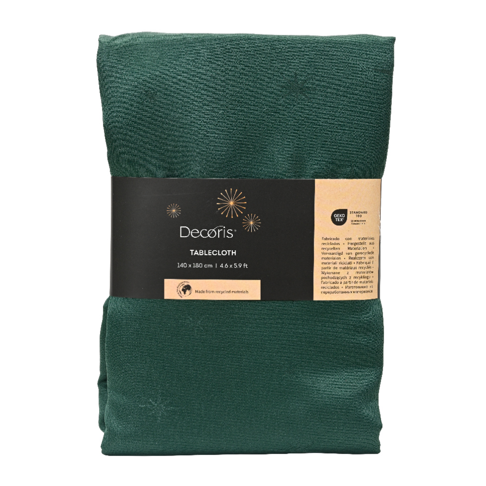 Decoris tafelkleed - Met sterren - Groen