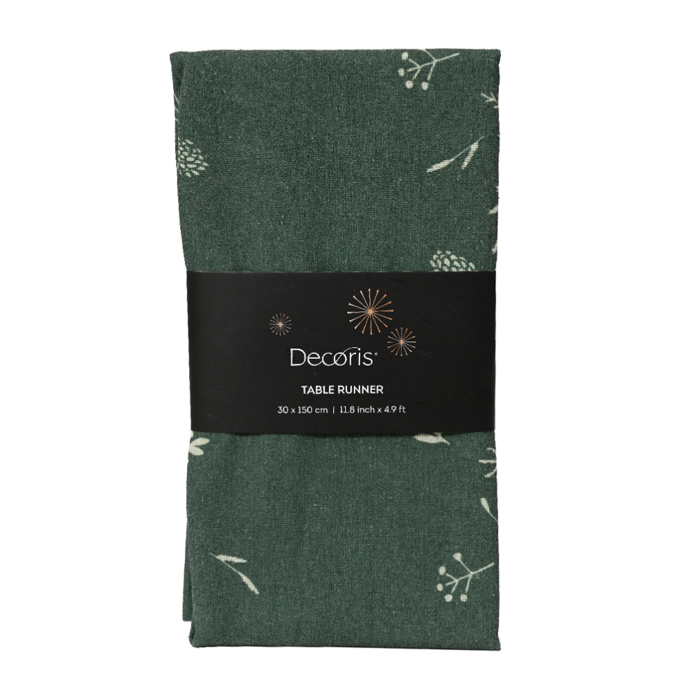 Decoris tafelloper - Met kersttakken