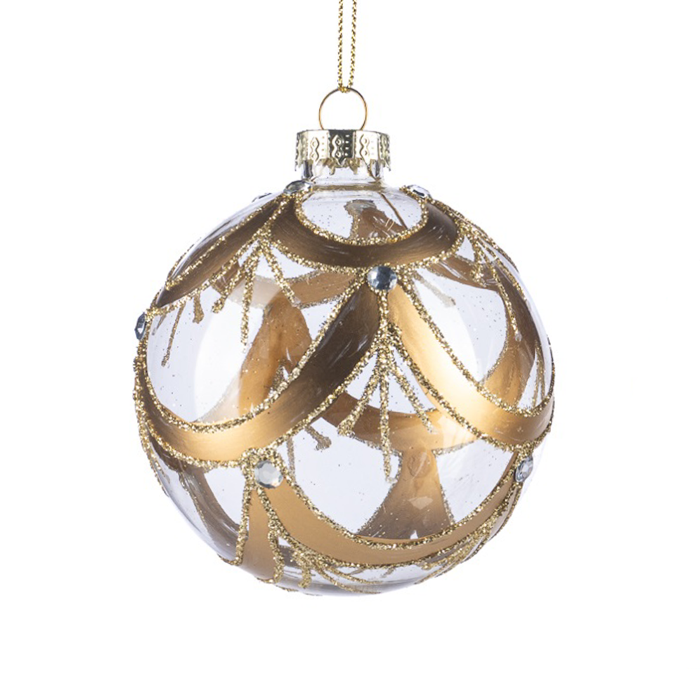 Goodwill kerstbal - Met glitters - 8cm