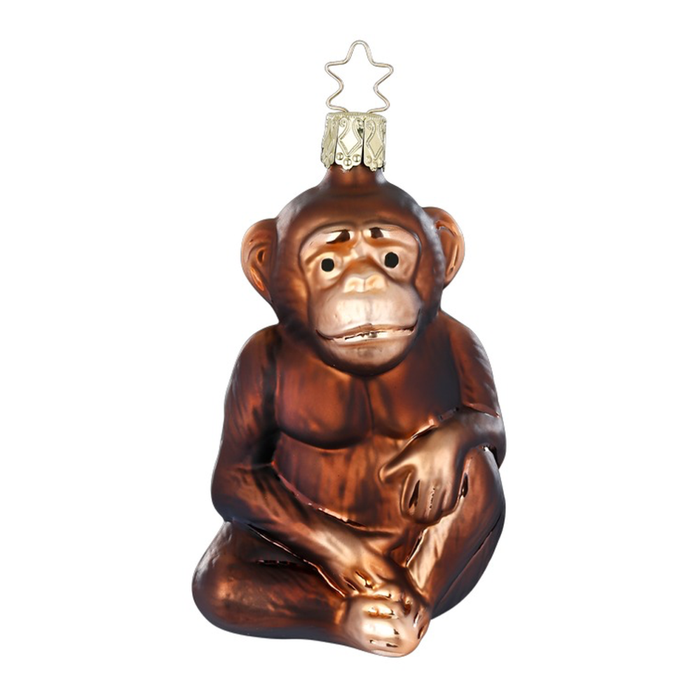 Inge Glas kerstornament - Aap