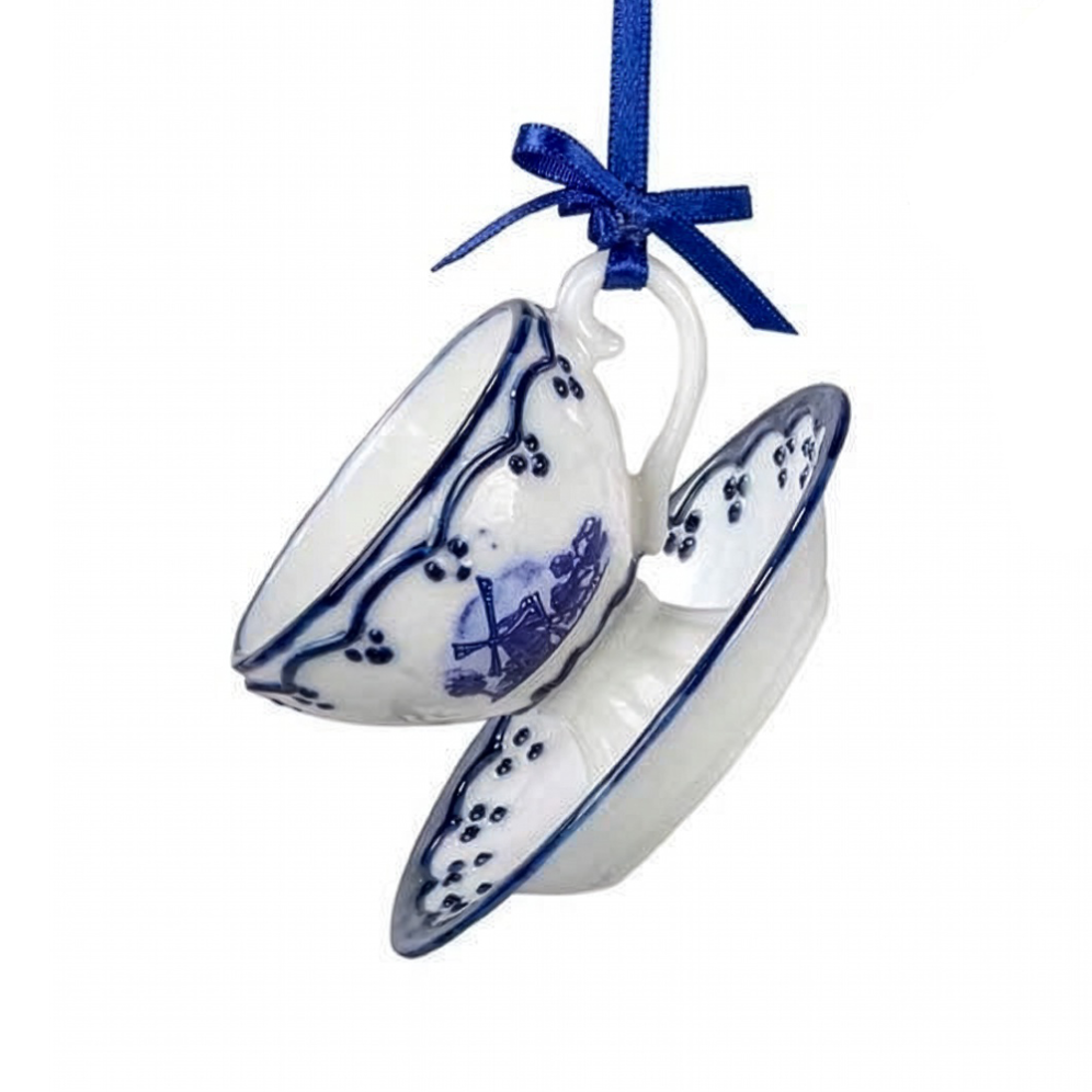 Kurt Adler kerstornament - Kop en schotel