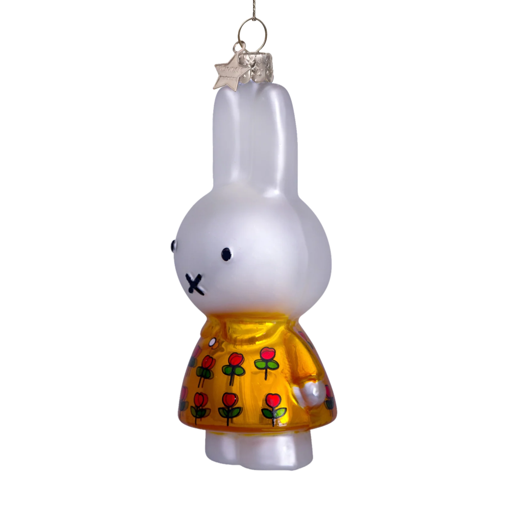 Vondels kerstornament - Nijntje met bloemen jurk