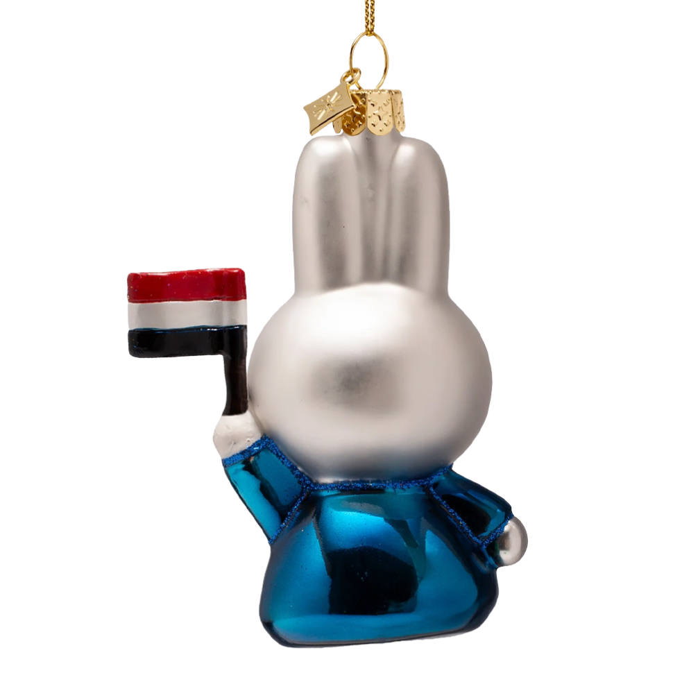 Vondels kerstornament - Nijntje met vlag