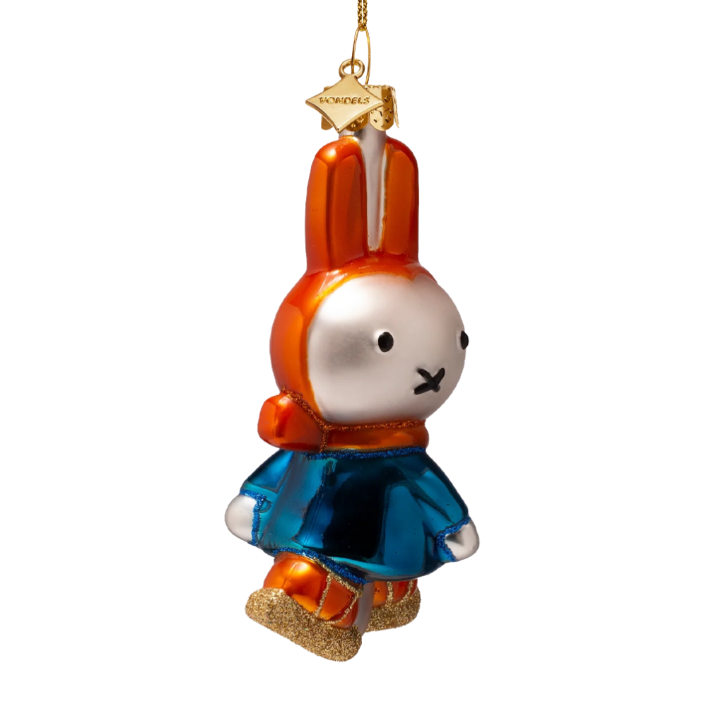 Vondels kerstornament - Nijntje op schaatsen