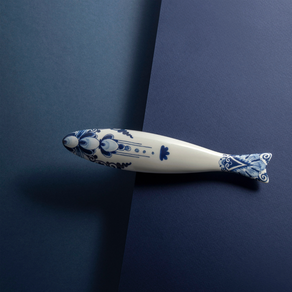 Royal Delft wanddecoratie - Blue Herring - Art Deco