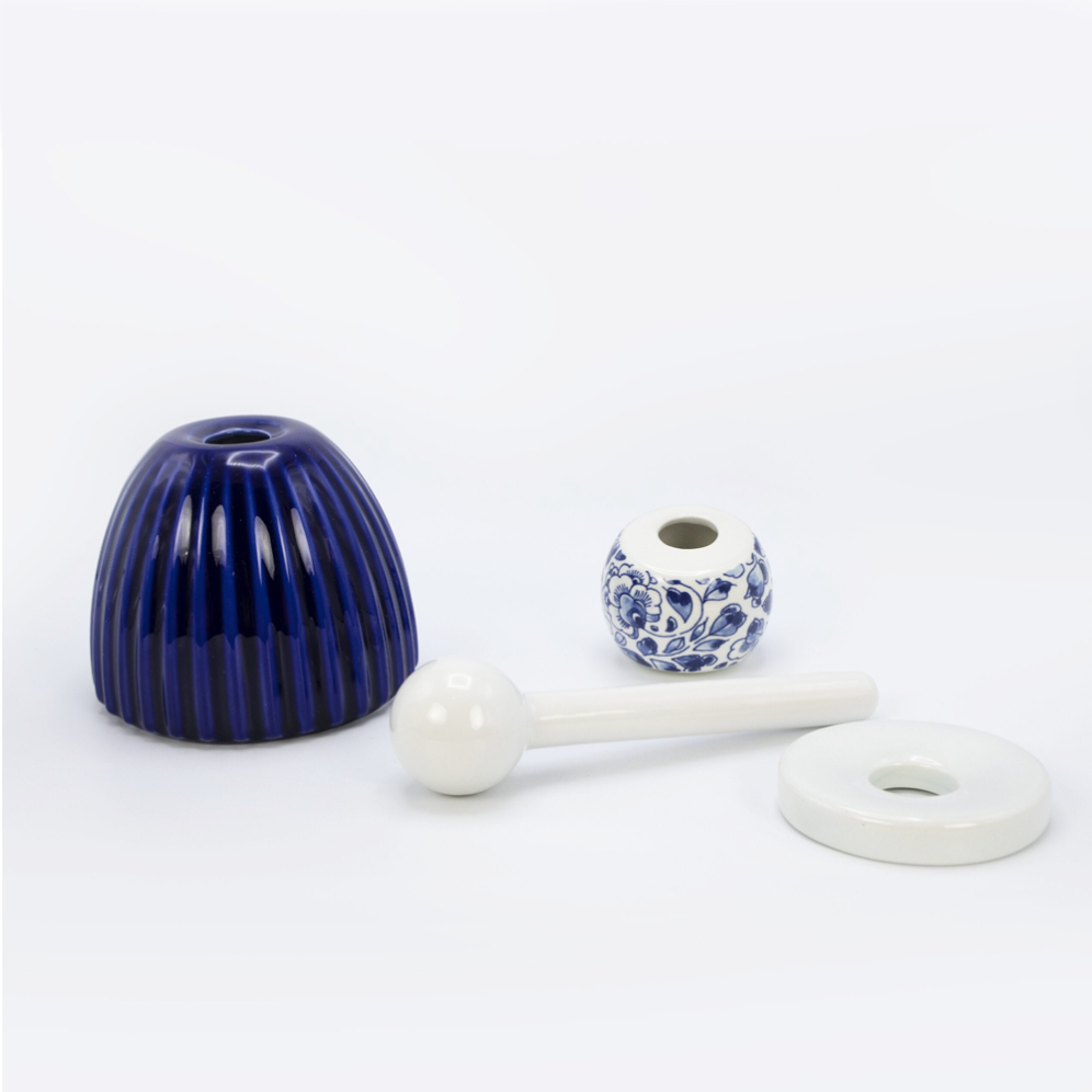 Royal Delft decoratie - Proud Mary - Cobalt Flower Pattern