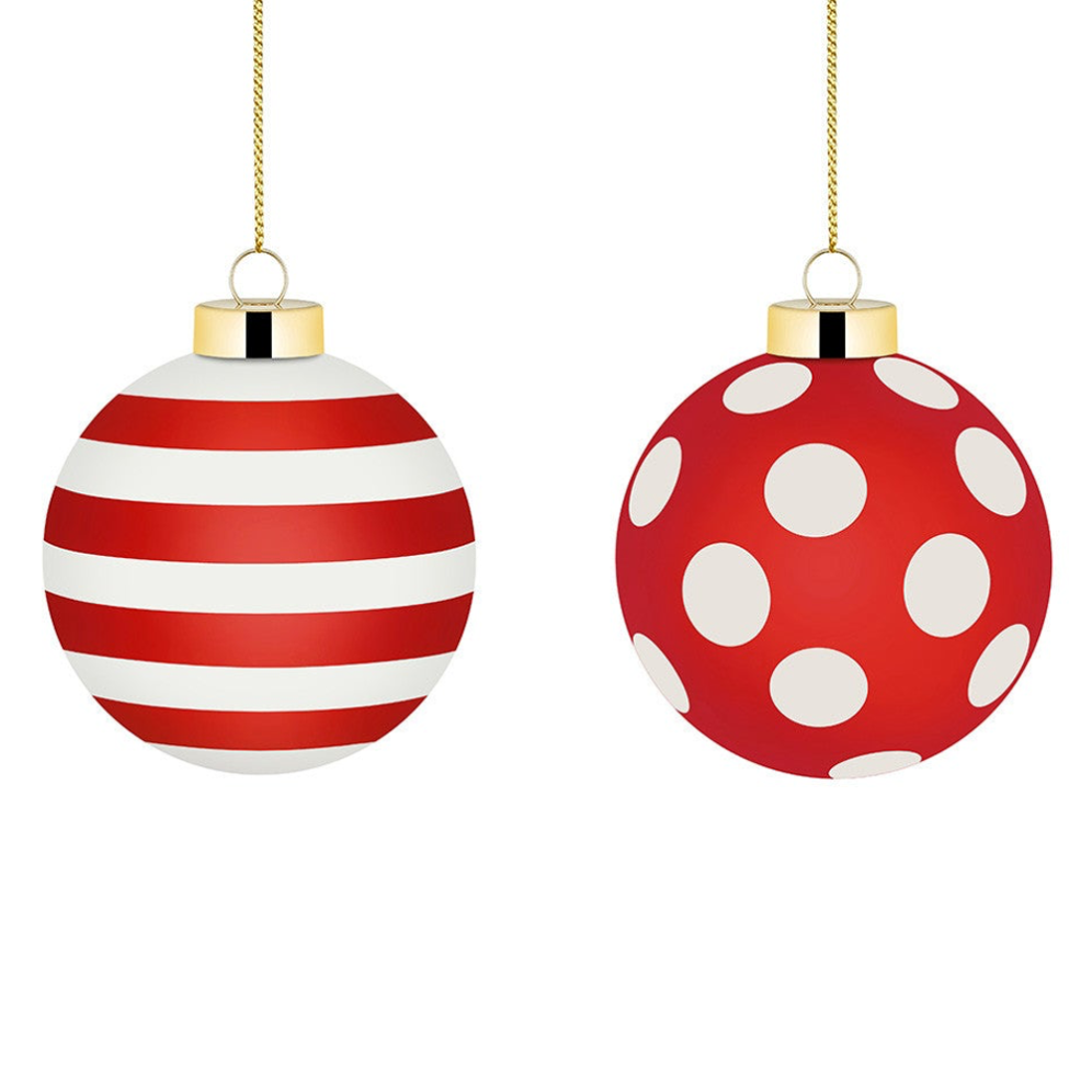 Alessi kerstbal - Delight - Rood - Set van 2