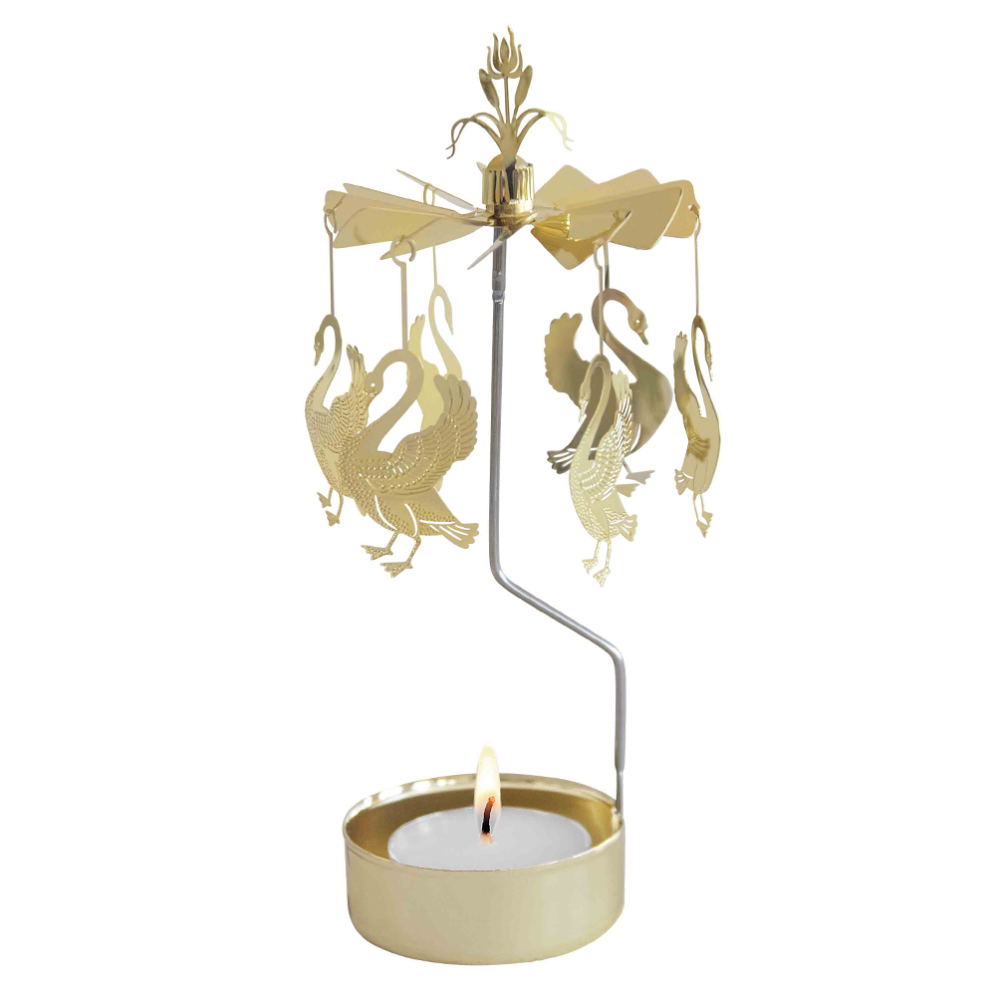 Pluto theelicht carrousel - Met zwanen