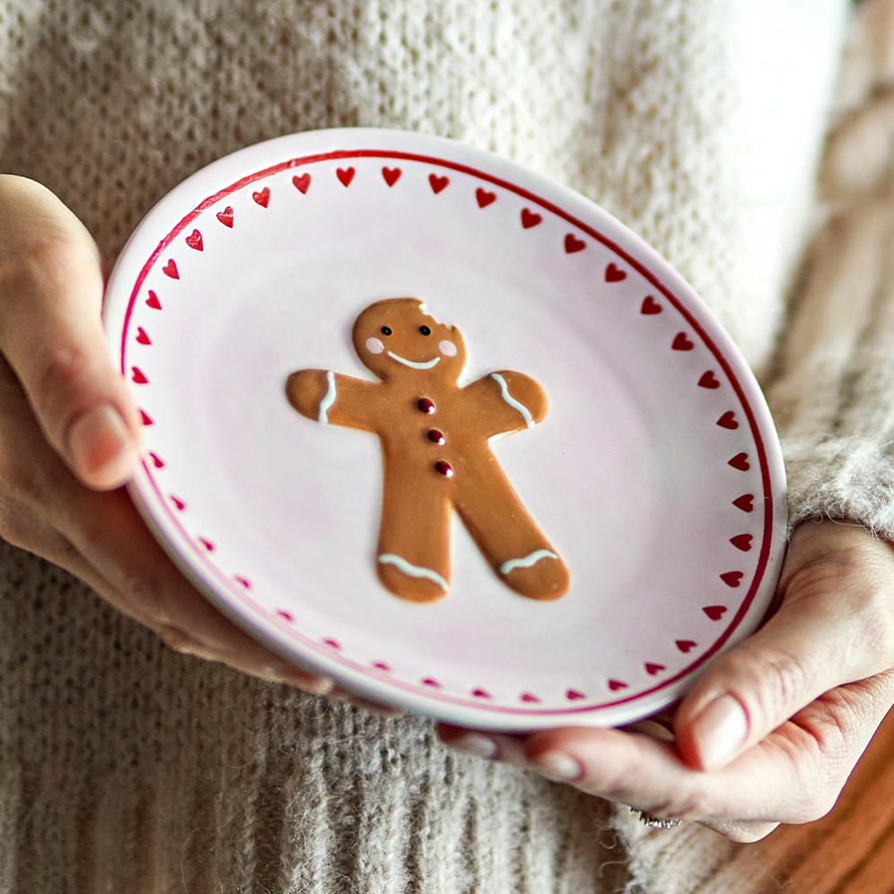 Bloomingville gebaksschotel - Met gingerbread poppetje