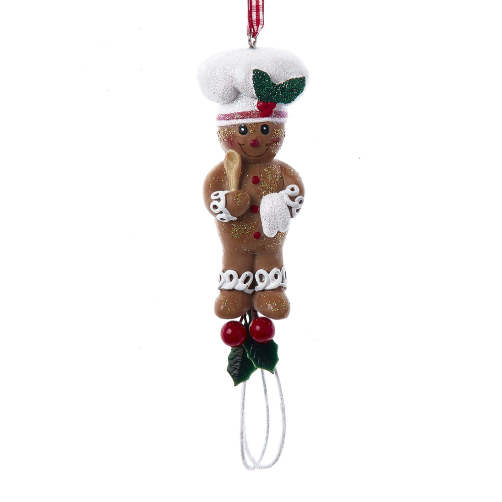 Kurt Adler kerstornament - Gingerbread poppetje - Met garde