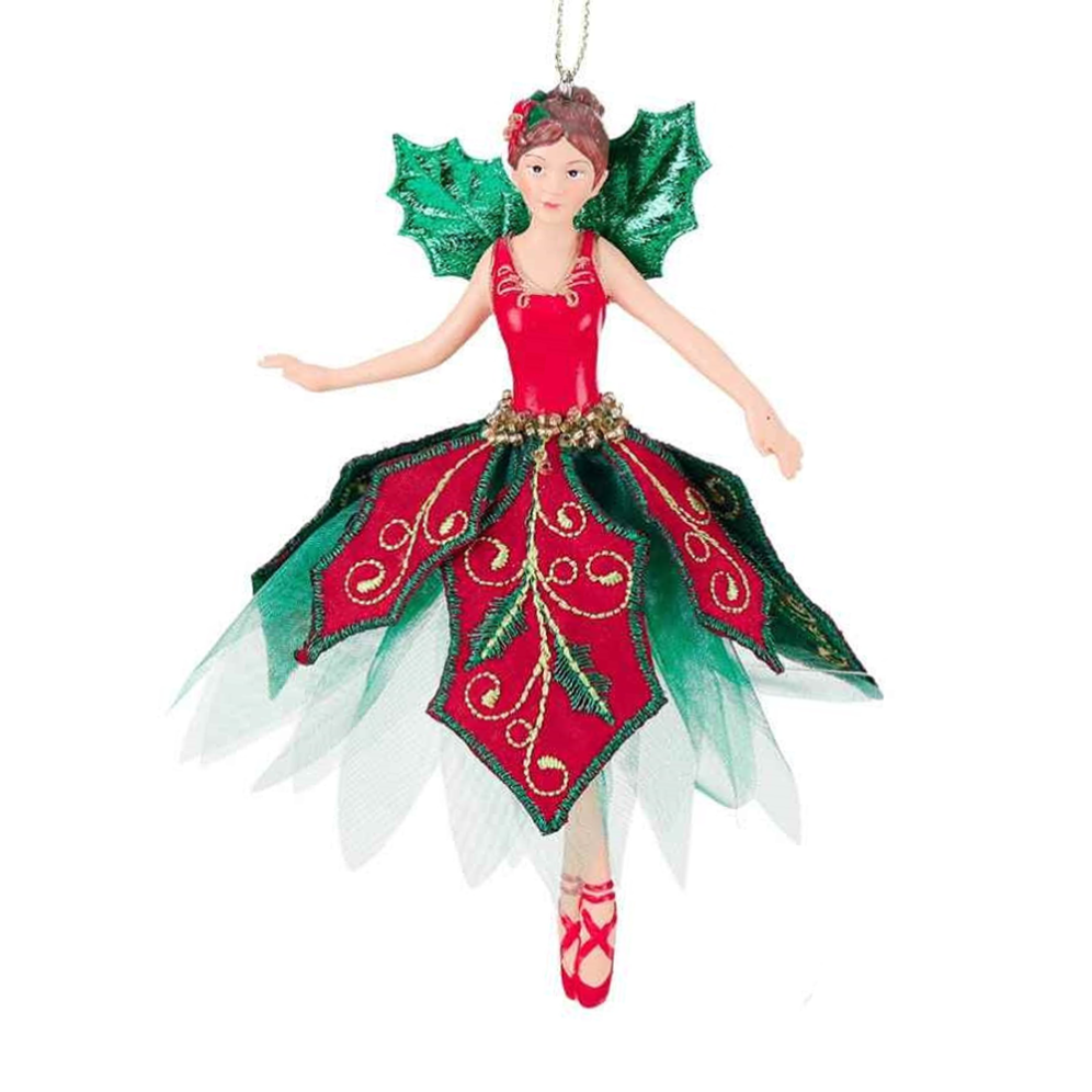 Goodwill kerstornament - Fee - Met hulstbladeren