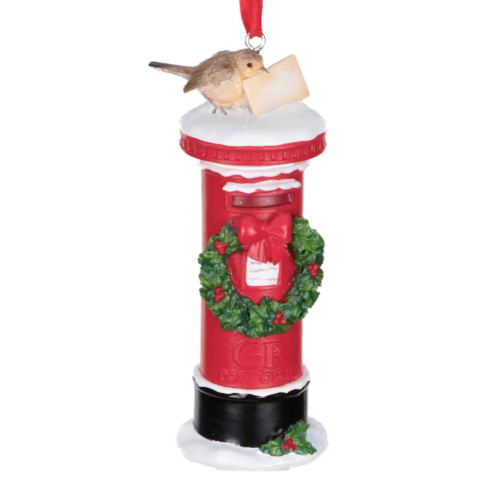 Goodwill kerstornament - Brievenbus - Met vogel