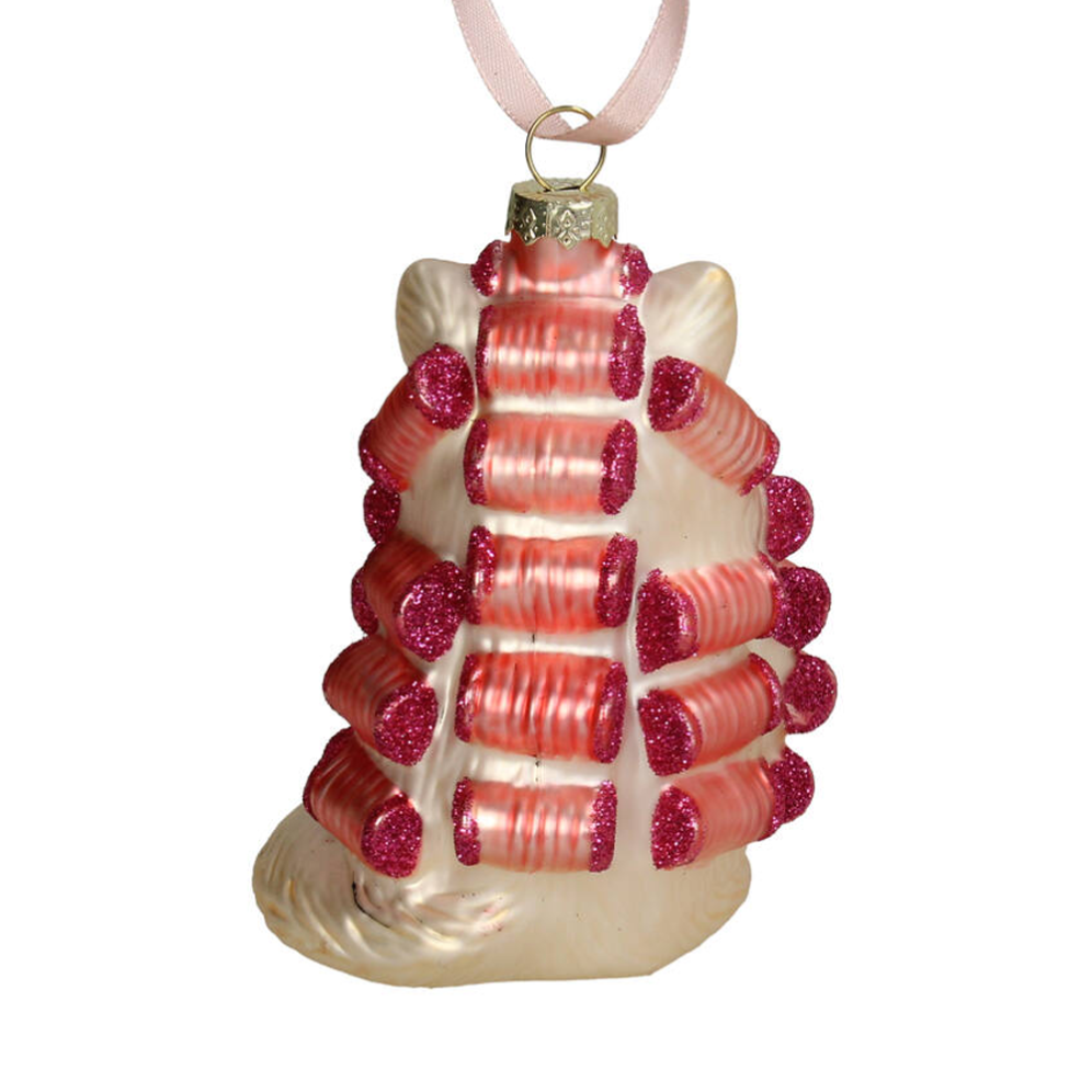 HD Collection kerstornament - Kat met krulspelden