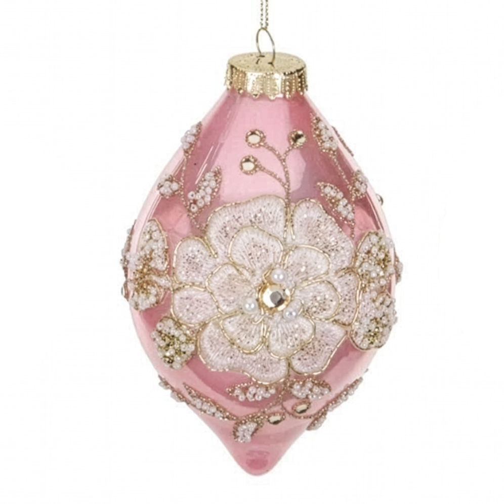 Goodwill kerstpegel - Met bloem - 16cm
