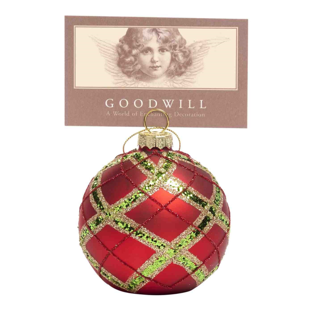 Goodwill naamkaarthouder - Met tartan - 8cm