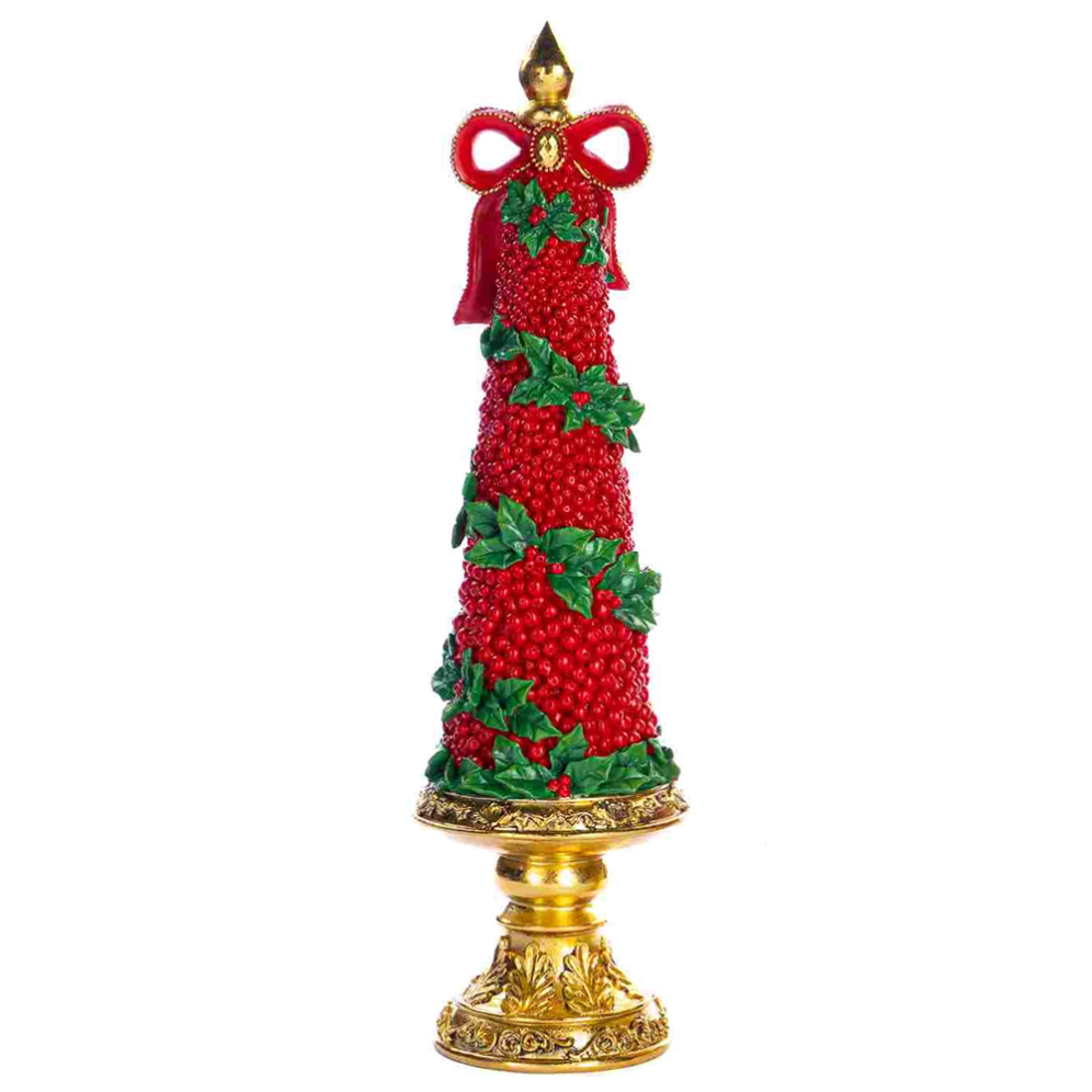 Goodwill kerstbeeld - Kerstboom met hulst - 48cm