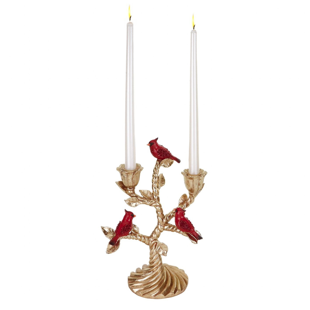 Goodwill kandelaar - Kardinaalvogels op tak - 30cm