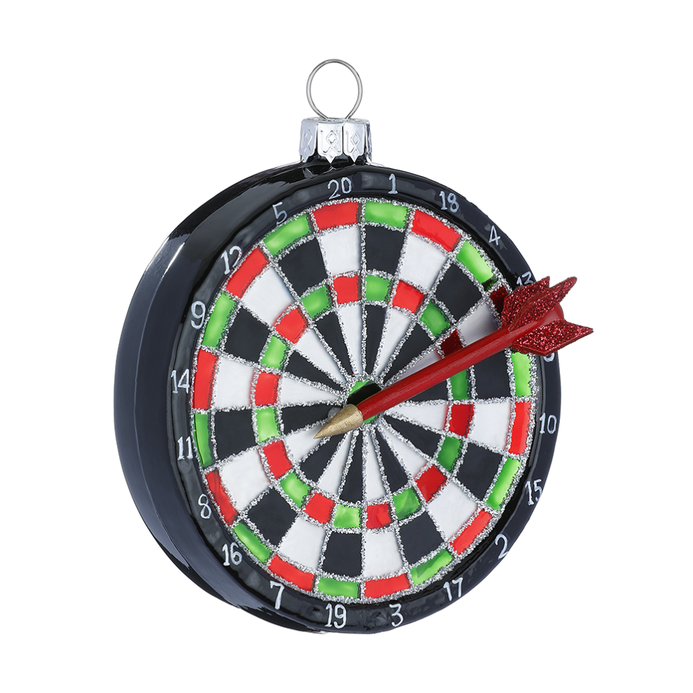 Holly & Jolly kerstornament - Dartbord