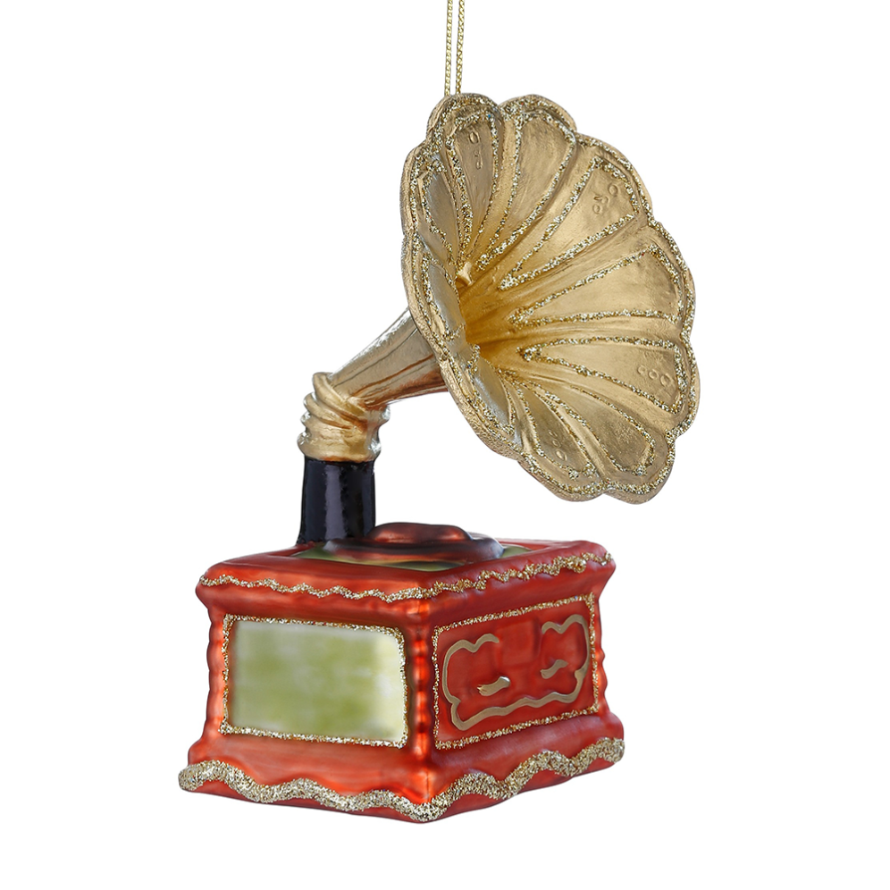 Holly & Jolly kerstornament - Grammofoon