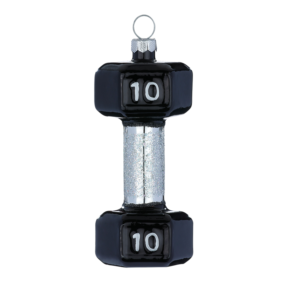 Holly & Jolly kerstornament - Dumbbell