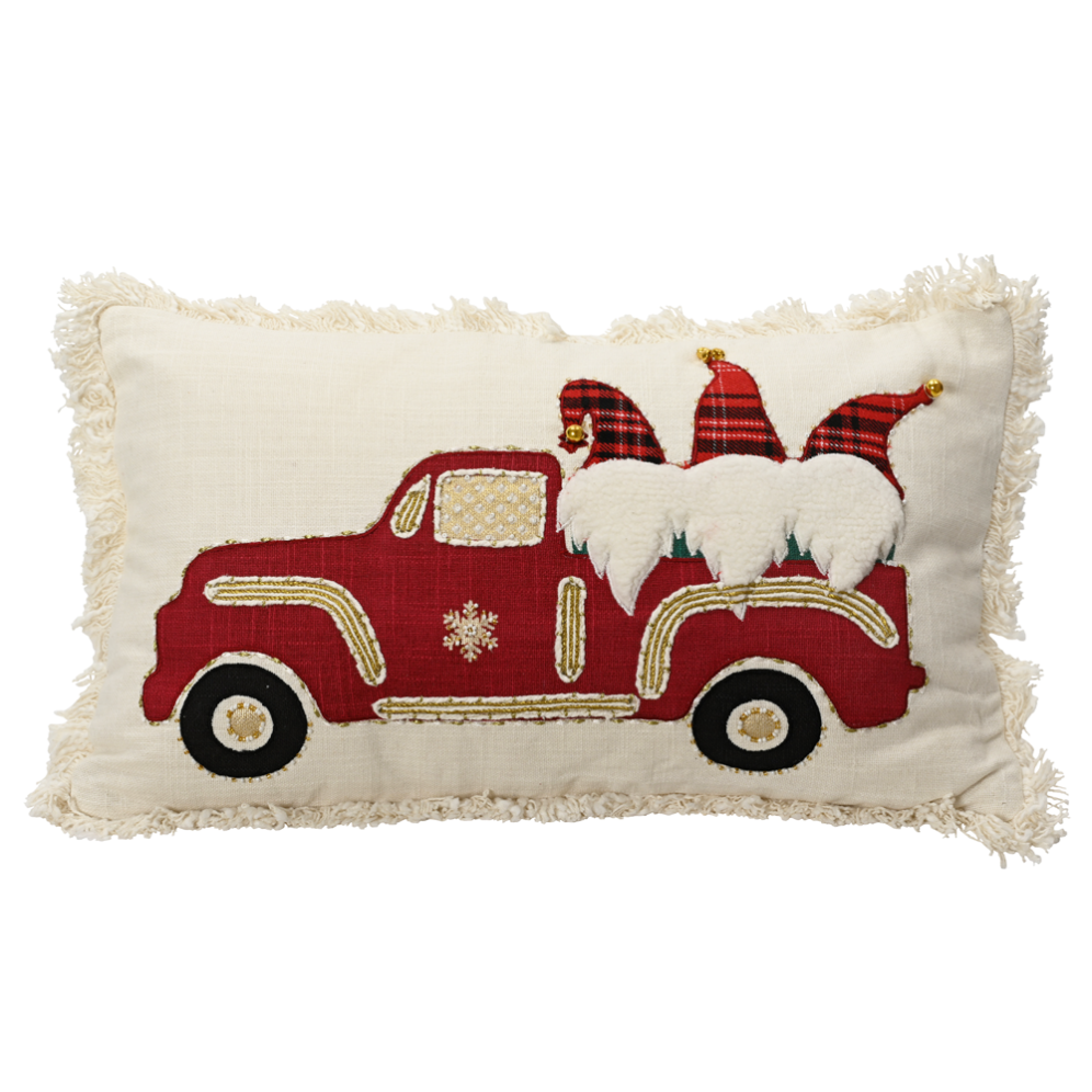 Decoris kerstkussen - Met gnomes