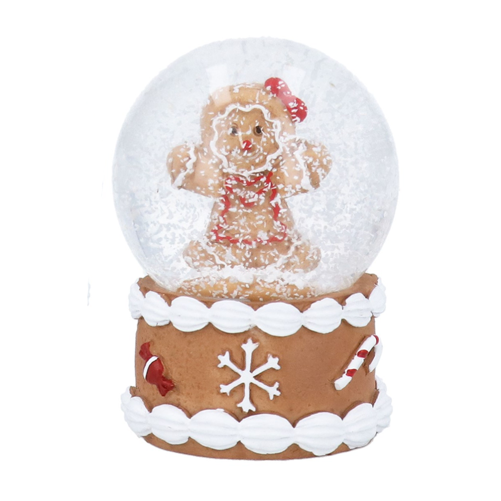 Gisela Graham sneeuwbol - Met gingerbread poppetje