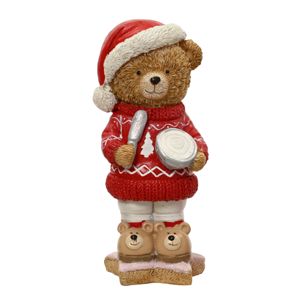 Decoris kerstbeeld - Beer met garde