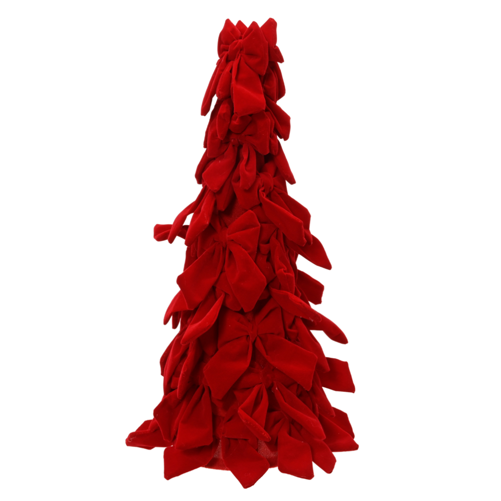 Decoris kerstbeeld - Kerstboom - Met strikken